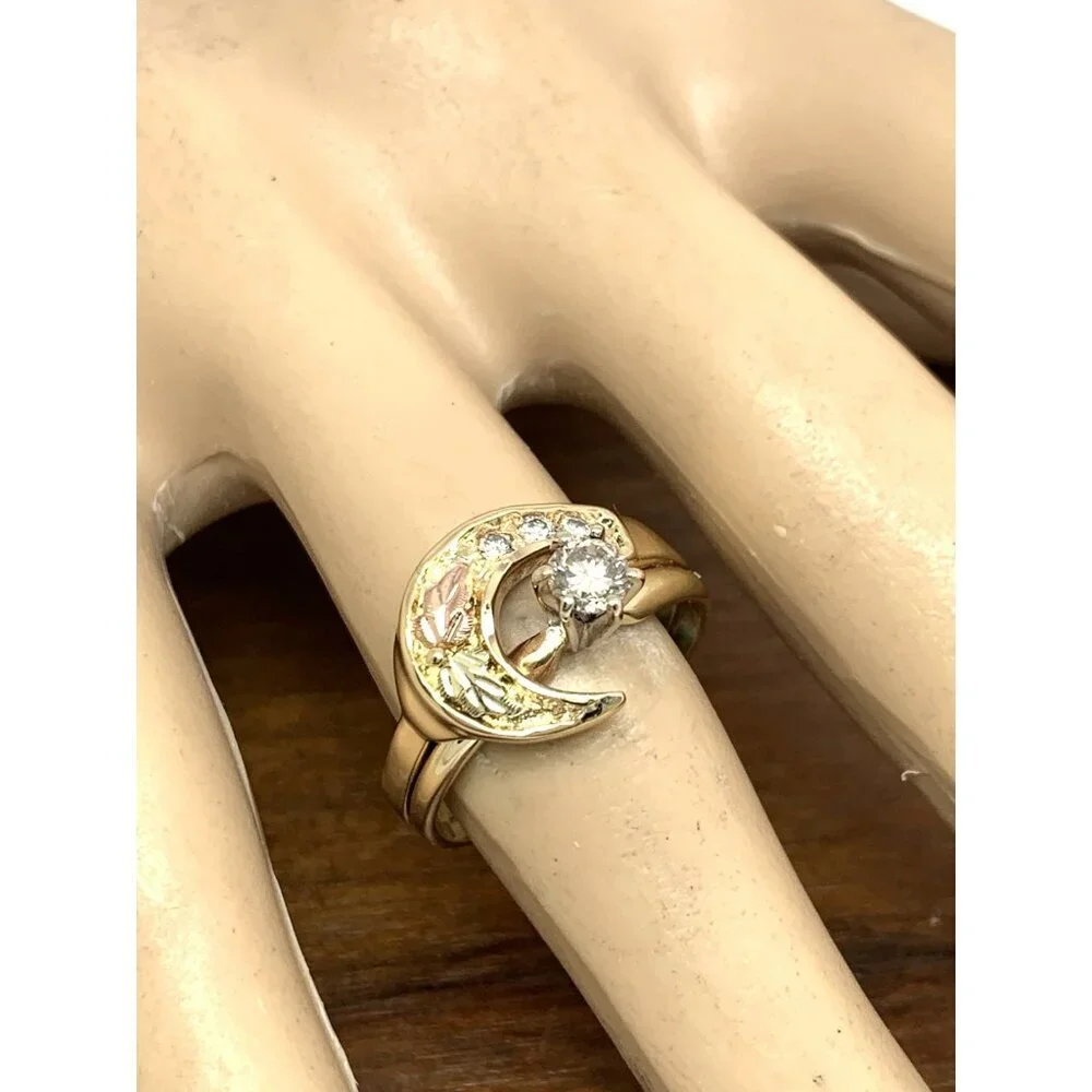 Cocktail Diamond Ring 0.30ctw 14k Yellow Gold Estate Jewelry Women's Size 8.5
